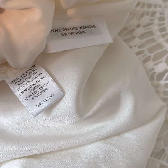 NWT LOFT ivory scallop lace overlay halter shift dress - 0P - Picture 8 of 8